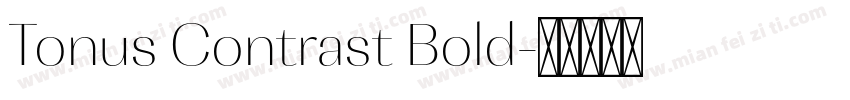 Tonus Contrast Bold字体转换